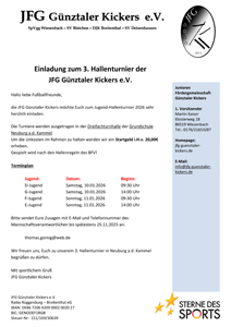 3. Hallenturnier JFG Günztaler Kickers - 10. & 11. Januar 2026