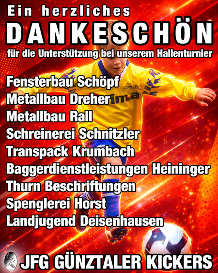 Danke für die Unterstützung unserer Hallenturnieres 🖤🩶